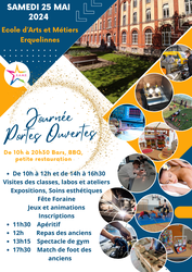 Ecole d'Arts et Métiers d'Erquelinnes - Journée Portes Ouvertes le 25 mai