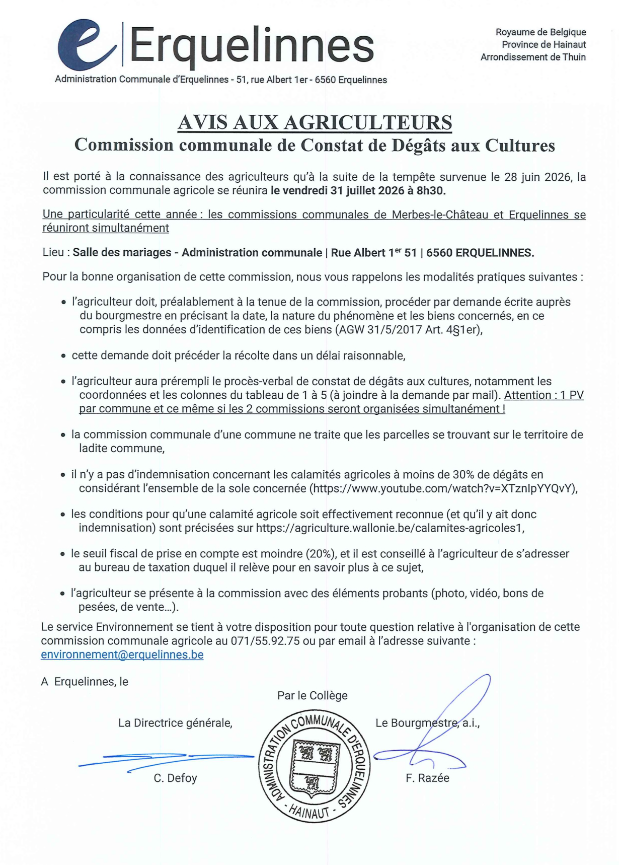 commission agriculture juillet 2026