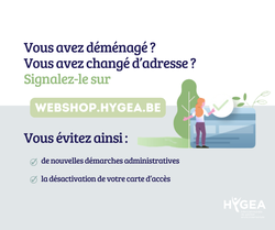 HYGEA - Cartes d'accès recyparcs : changement d'adresse
