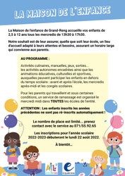  Affiche maison de l'enfance 2022 
